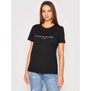 Tommy Hilfiger dámské černé tričko - XXL (BDS)